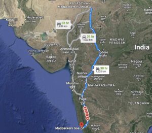 Pushkar to Goa